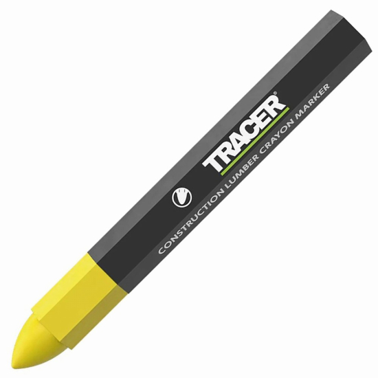 Tracer Construction Lumber Crayon Marker Yellow