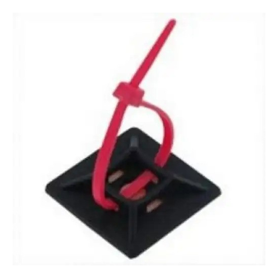 20/20mm Self Adhesive Base For Cable Ties Black