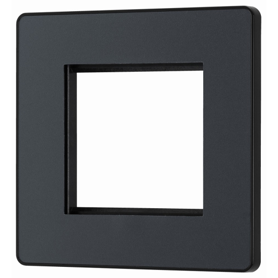 BG Evolve Twin Euro Module Aperture Single Front Plate 50 X 50