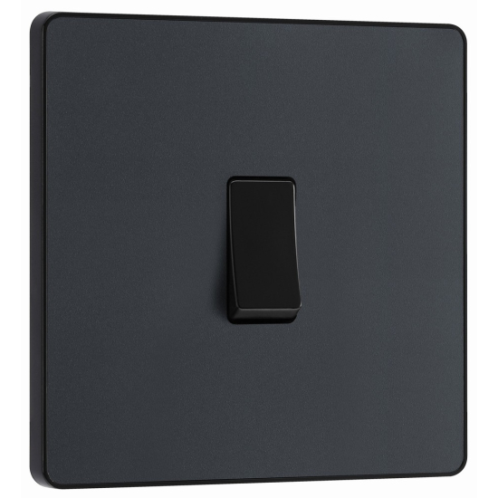 BG Evolve Matt Grey Single Light Switch 20a 16ax 2-way