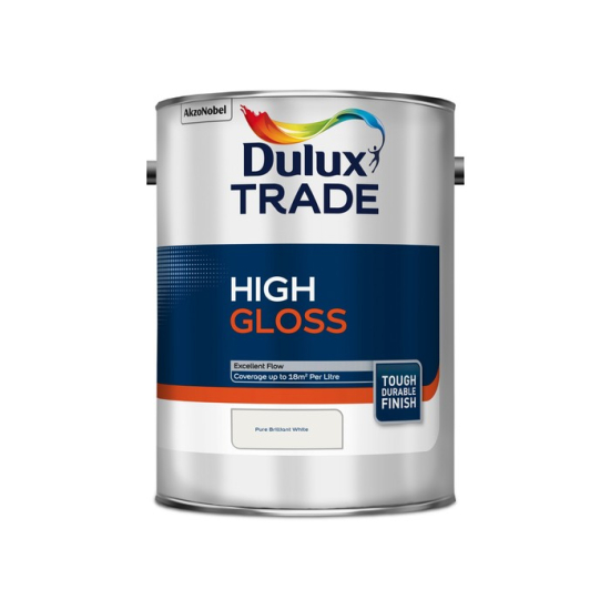 Dulux Trade High Gloss Pure Brilliant White 5L