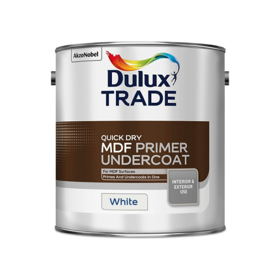 Dulux Trade Quick Dry MDF Primer Undercoat White 2.5L