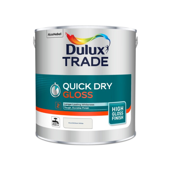 Dulux Trade Quick Dry Gloss Pure Brilliant White 2.5L