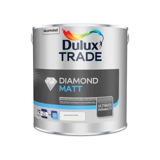 Dulux Trade Diamond Matt Pure Brilliant White 2.5L