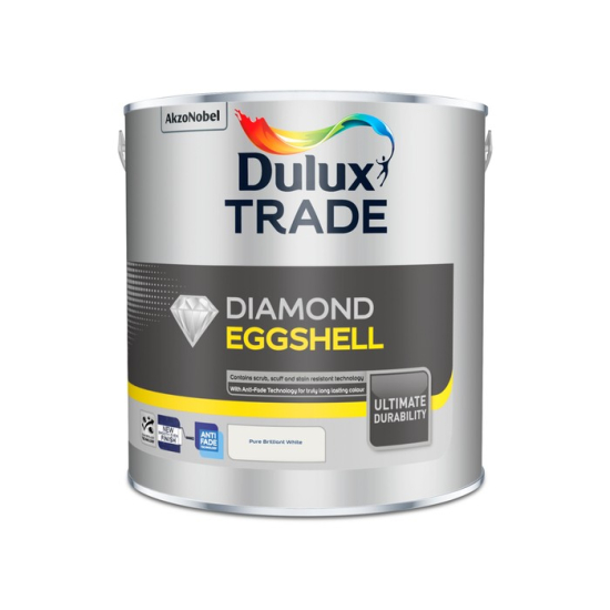 Dulux Trade Diamond Eggshell Pure Brilliant White 2.5L