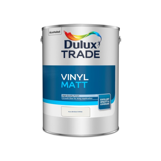 Dulux Trade Vinyl Matt Pure Brilliant White 5L