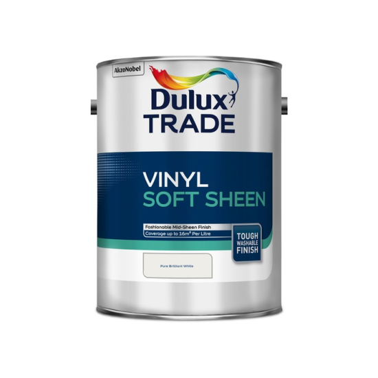 Dulux Trade Vinyl Soft Sheen Pure Brilliant White 5L