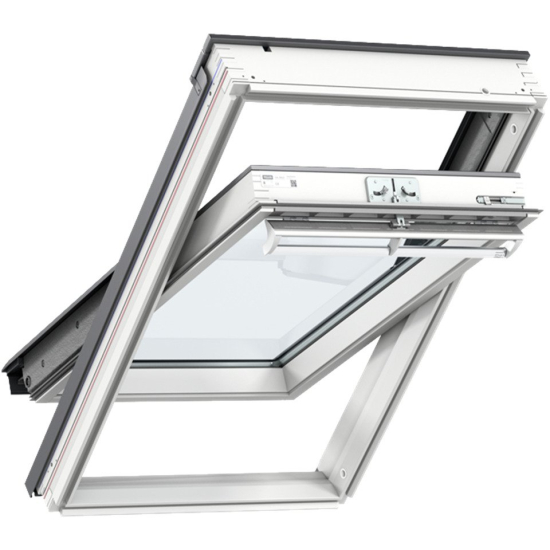 Velux Centre Pivot Roof Window White Painted Electric GGL CK02 207021AU