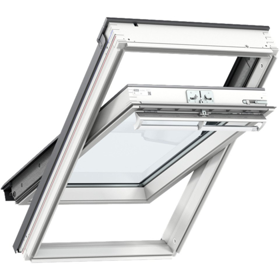 Velux Centre Pivot Roof Window White Painted Electric